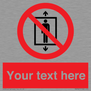 Custom prohibition Do not use this lift for people